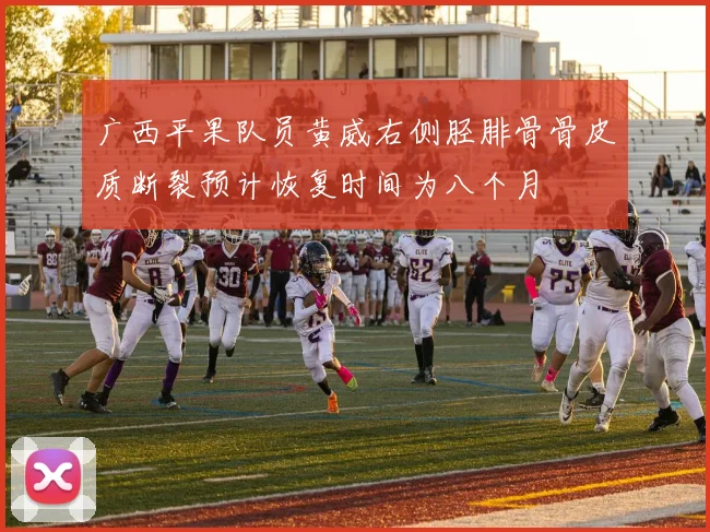 广西平果队员黄威右侧胫腓骨骨皮质断裂预计恢复时间为八个月